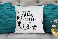 He is Faithful svg, christian cut file, faithfulness svg dxf Product Image 2
