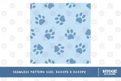 American 4th of July Cat Dog Paw Seamless Pattern PNG DTF Product Image 2