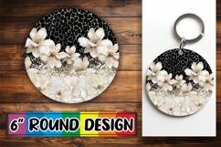Blossoming Sparkle Blossom PNG Sublimation Circle: Keychain, Product Image 1