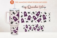 Halloween 40oz Quencher Tumbler, Spooky, Spider, Grovestone Product Image 1