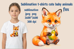 Sublimation kids T-shirts little fox Product Image 1