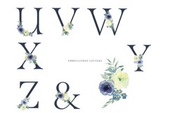 Watercolor Floral Alphabet Embellished Letters Numbers Product Image 3