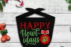 Happy Howl-idays dog Christmas svg, pet holiday Product Image 2
