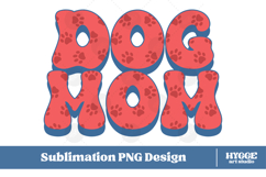American Dog Mom 4th of July USA Paw DTF PNG Sublimation Product Image 1