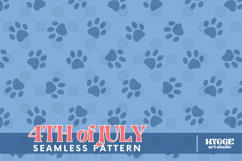American 4th of July Cat Dog Paw Seamless Pattern PNG Bundle Product Image 8