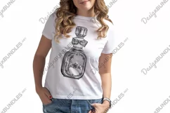 Woman wearing white t-shirt Blank t-shirt mockup Product Image 3