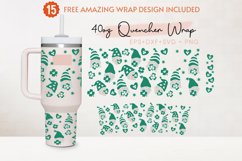 Gnome 40oz Quencher Tumbler, St Patrick&#039;s Day, Lucky, Irish Product Image 2