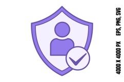 Colored User Protection Icon Product Image 1