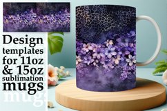 Blossom Leopard Glitter Mug Sublimation Product Image 1