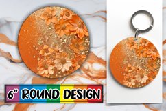 Dazzling Glittery Petal PNG Sublimation Circle: Keychain, Co Product Image 1