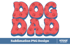 American Dog Dad 4th of July USA Paw DTF PNG Sublimation Product Image 1