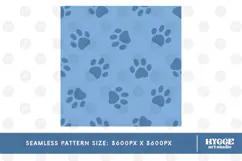 American 4th of July Cat Dog Paw Seamless Pattern PNG DTF Product Image 2