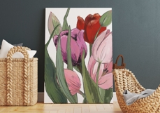 Hand Painted Tulip Flower PNG Clipart | Sublimation Design Product Image 8