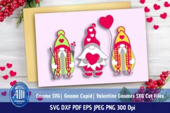 Gnome Cupid SVG| Valentine gnomes SVG |Gnome with Heart SVG Product Image 4
