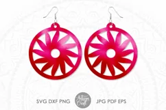 Earring template SVG | earrings SVG | faux leather template Product Image 1