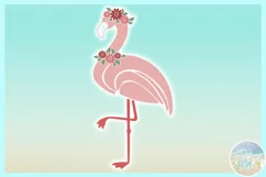 Flamingo with Flowers SVG Dxf Eps Png Pdf Product Image 2