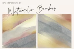 Gold Watercolor Brush Strokes Jpg-Png Product Image 5