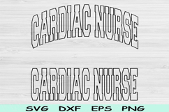 Cardiac Nurse Svg Cut File, Cardiac Nurse Png Cardiovascular Product Image 1