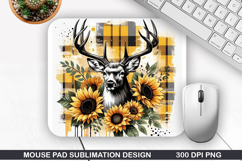 Deer Mouse Pad Sublimation, Animals Mouse Pad PNG Product Image 1