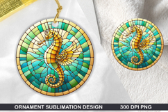 Cute Animals Round Stained Glass PNG Bundle, 30 Designs Product Image 8