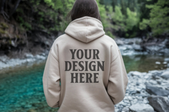 Sand Gildan 18500 Hoodie Mockup, G18000 Hoodie Model mockup Product Image 1