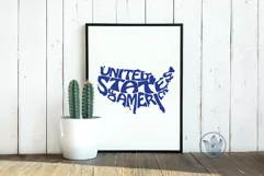 United States of America Cut File | America Word Art Product Image 3