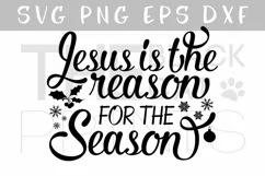 Jesus Is The Reason For The Season SVG | Christmas Sign SVG Product Image 6