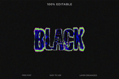 3D editable text effect for a retro gaming glitch style Product Image 1