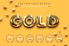 Realitic Gold - Editable Text Effect, Font Style Product Image 1