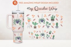 Hanging Plant 40oz Quencher Tumbler, House Plant, Cactus Product Image 1