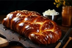 Soft Traditional challah bread. Generate Ai Product Image 1