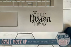 Laptop decal on hexagons III| Craft mock up Product Image 1