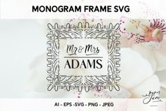 Mr &amp; Mrs Wedding Monogram SVG Product Image 1