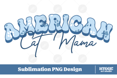 American Cat Mama Papa 4th of July USA Paw DTF PNG Bundle Product Image 2
