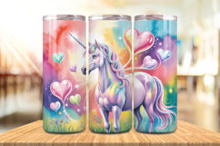 Valentine’s Day Cute Unicorn Tumbler Wrap PNG Big Bundle Product Image 12
