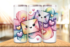 Valentine’s Day Love Envelope Tumbler Wrap PNG Big Bundle Product Image 5