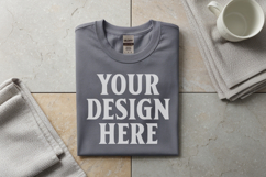 Sport Grey Gildan 5000 Flat Lay Tshirt Mockup, G5000 mockups Product Image 1