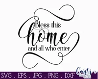 Bless This Home Farmhouse Home Sign Svg Product Image 2