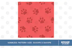 American 4th of July Cat Dog Paw Seamless Pattern PNG DTF Product Image 2