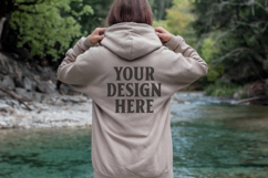 Sand Gildan 18500 Hoodie Mockup, G18000 Hoodie Model mockup Product Image 1