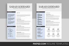 My Clean Resume/CV Set with MS Word Product Image 1