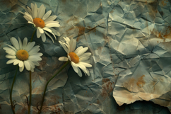 Old Paper with Flowers Background Wallpaper Product Image 1