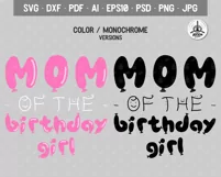 Birthday T-Shirt Print Design / Mom Birthday Girl SVG Cricut Product Image 2