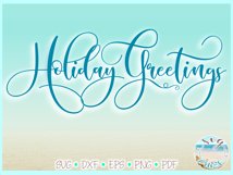 Holiday Greetings Horizontal Wood Sign SVG Dxf Eps Png PDF Product Image 2
