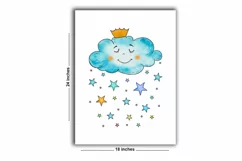 Stars and Moon Nursery Wall Art | Set of 3 Posters Product Image 2