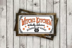 Witch's Kitchen Halloween Sign cut File - SVG DXF EPS AI PNG Product Image 3
