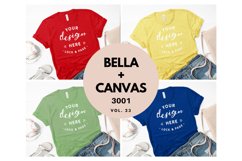 Mockup TShirt Bundle Bella Canvas 3001 T-Shirt Flat Lay Product Image 1