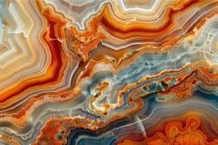 Vibrant banded agate stone texture with intricate swirling p Product Image 1