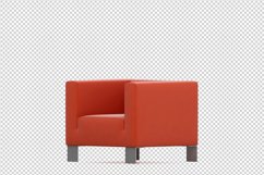 Isometric Arm Chair 3D isolated render Product Image 1