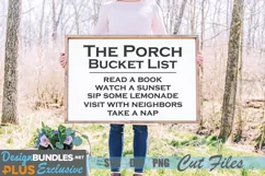 The Porch Bucket List SVG, Farmhouse SVG Product Image 1